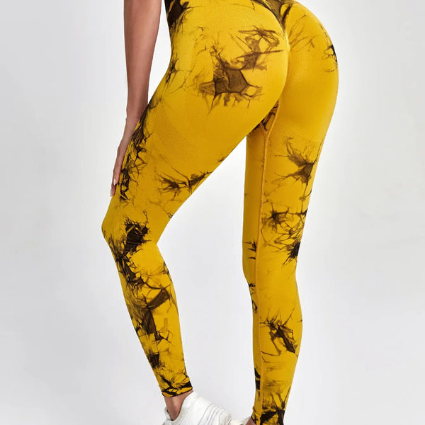 VividFlex Tie Dye High Waist Push-Up Leggings