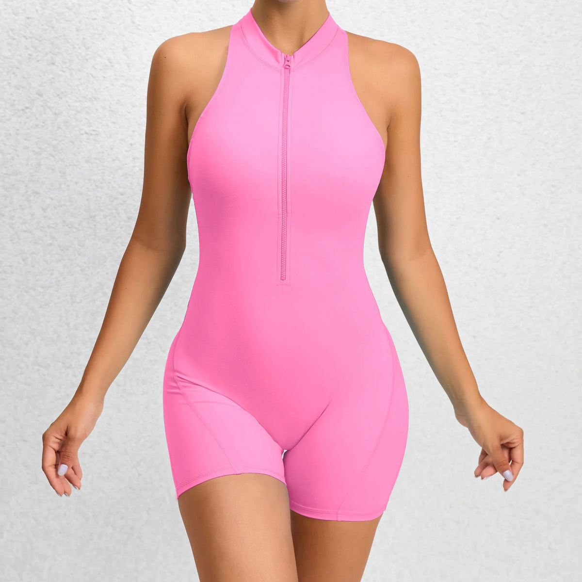 Zip-Up Workout One-Piece Set