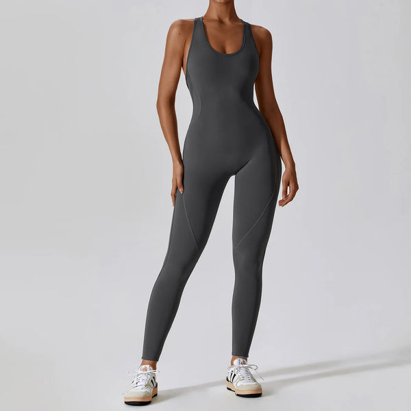 BareFlex Backless Fitness Jumpsuit