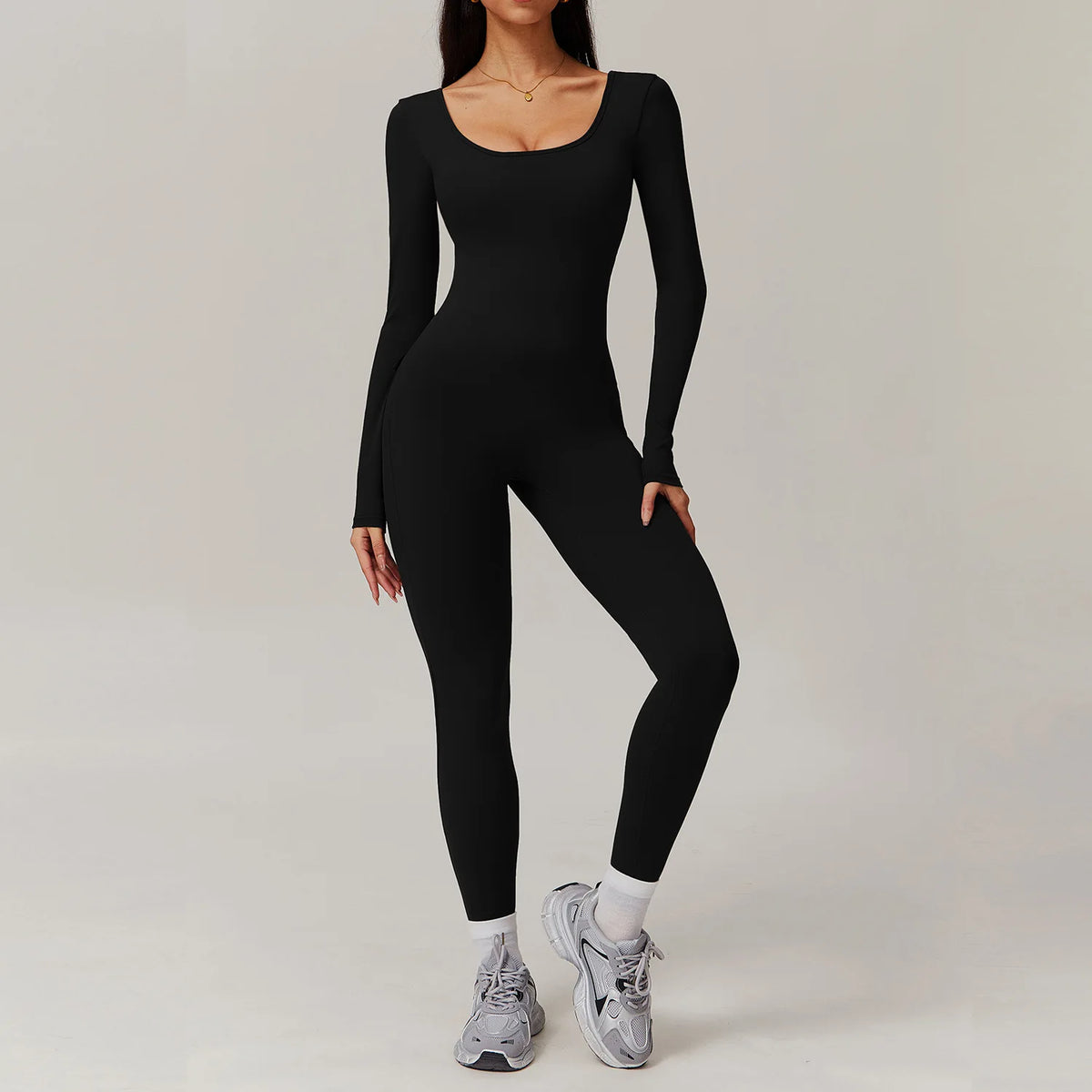 Sexy Back V Jumpsuit Gym Set